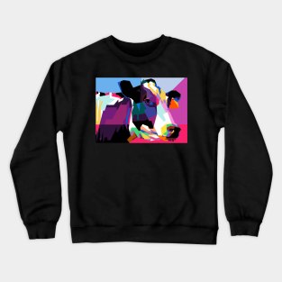 Cow Pop Art Wpap Crewneck Sweatshirt